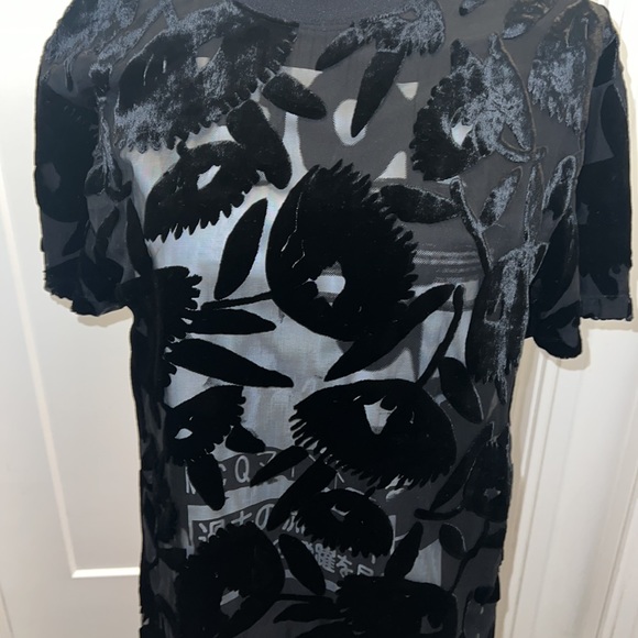 ALEXANDER McQUEEN McQ Velvet Embellished Graphic Print T-Shirt - Picture 5 of 10
